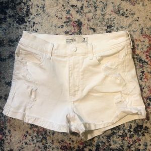 Abercrombie & Fitch High Rise White Shorts